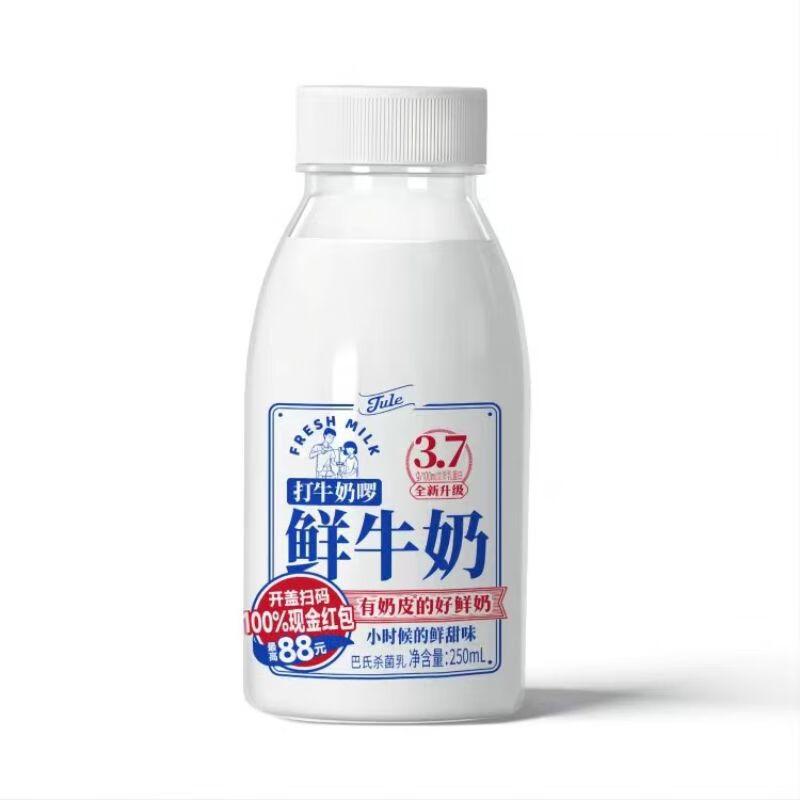 菊乐 打牛奶啰 每100ml含3.7g优质乳蛋白 鲜牛奶 250ml（瓶）