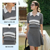 OLrain欧芮儿灰色针织衫女早春2024年新款休闲运动风短袖上衣 商品缩略图2