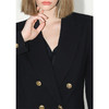 COCOBELLA复古金属扣吸烟装外套女秋双排扣廓形通勤西装SI0003 商品缩略图3