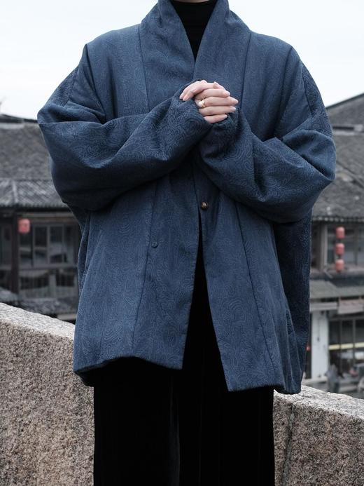 盛唐牡丹 |真丝提花老虎扣男士棉服 商品图0