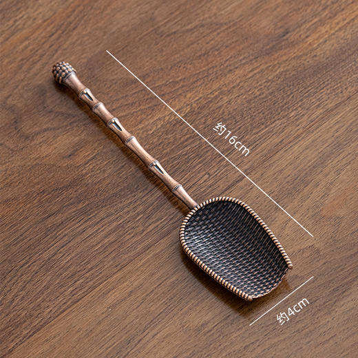 簸箕茶勺茶则竹编纹茶道配件茶荷创意编织茶匙茶则茶拨茶勺功夫茶具茶道配件 商品图5