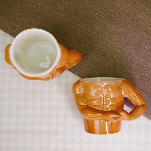 搞怪猛男杯子肌肉杯陶瓷创意水杯咖啡杯茶杯马克杯送男生日礼物女 商品图3