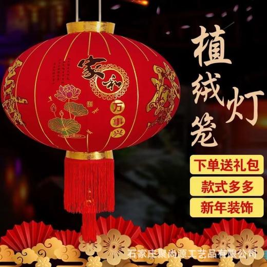 【新年新气象❗️户外红灯笼】2025蛇年红灯笼植绒灯笼大灯笼 户外红灯笼挂饰乔迁新年装饰品阳台 商品图0