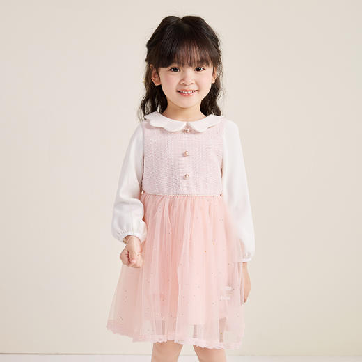笛莎Deesha 连衣裙2024春季新款小童网纱连衣裙 商品图0