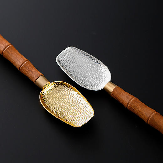 花梨木茶勺茶匙仿古锤纹茶勺子实木茶叶分茶功夫茶具 商品图4