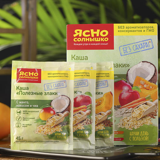 俄罗斯爱比可牌混合水果免煮麦片45g*6包 商品图1