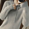 新款连帽套头打底针织衫女宽松外穿高级针织衫内搭上衣SZ2719 商品缩略图4