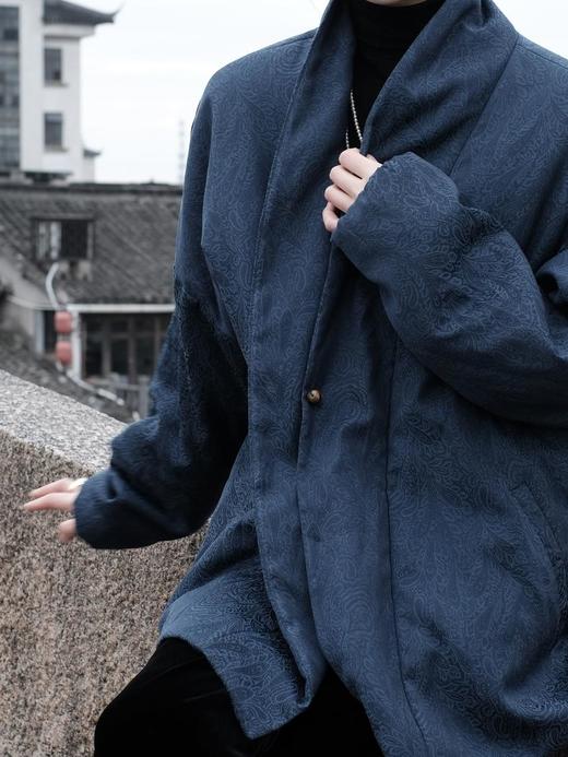 盛唐牡丹 |真丝提花老虎扣男士棉服 商品图4