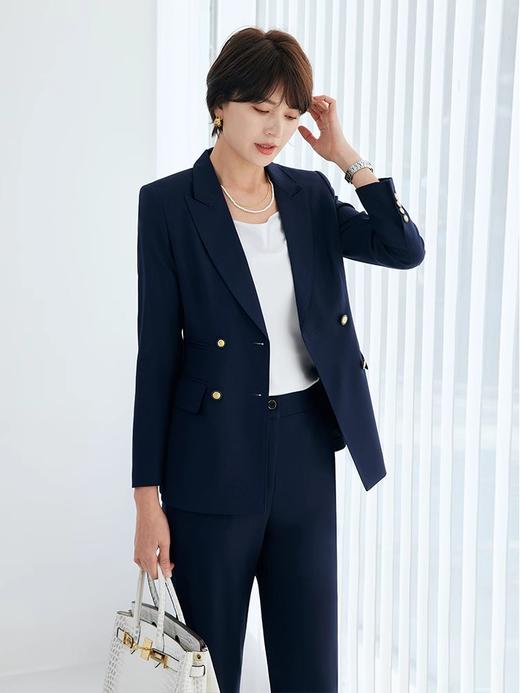 秋冬新款商务律师西装套装藏青色工作服 商品图3
