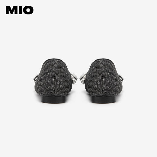 MIO米奥春季复古方头低跟浅口单鞋蝴蝶钻饰甜美小单鞋女鞋M241433703 商品图4