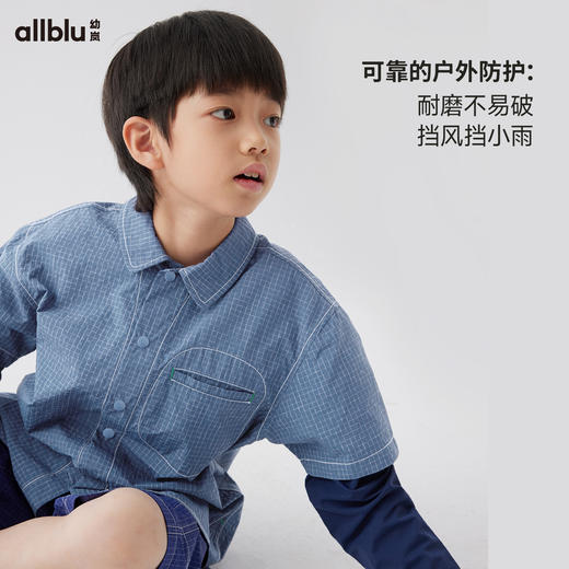 【春Vol.2】幼岚挡风耐磨舒适blublu机能牛仔衬衫24春季新款儿童男女童衬衫ZY 商品图2