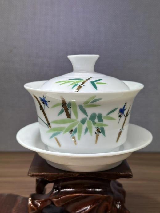 景德镇陶瓷 国瓷红叶 8头五彩节节高（盖碗） 商品图1