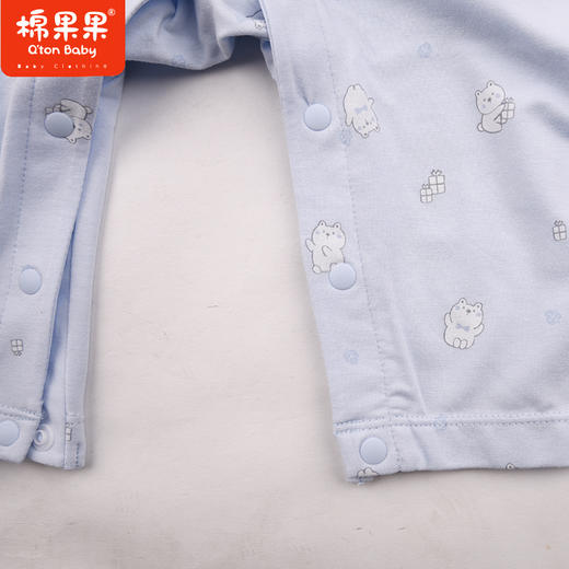 棉果果专柜同款春季新品内衣家居男宝5A抗菌莫代尔偏襟连体衣M111720424710 商品图1