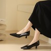 westory2024年春季新款小低跟小方头包脚舒适苏优雅气质女鞋S24AE57191 商品缩略图2