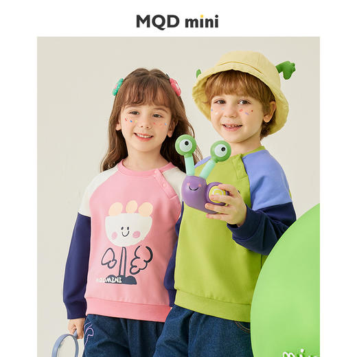【80-130】【MQDmini】儿童春秋卫衣吉他熊花花（94.3%棉 5.7%氨纶） 商品图1