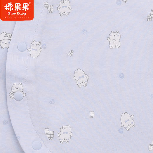 棉果果专柜同款春季新品内衣家居男宝5A抗菌莫代尔偏襟连体衣M111720424710 商品图2