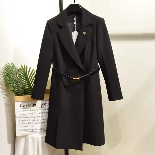 A7095      时尚高端气质收腰显瘦百搭西装领风衣外套（特价不退换） 商品图1