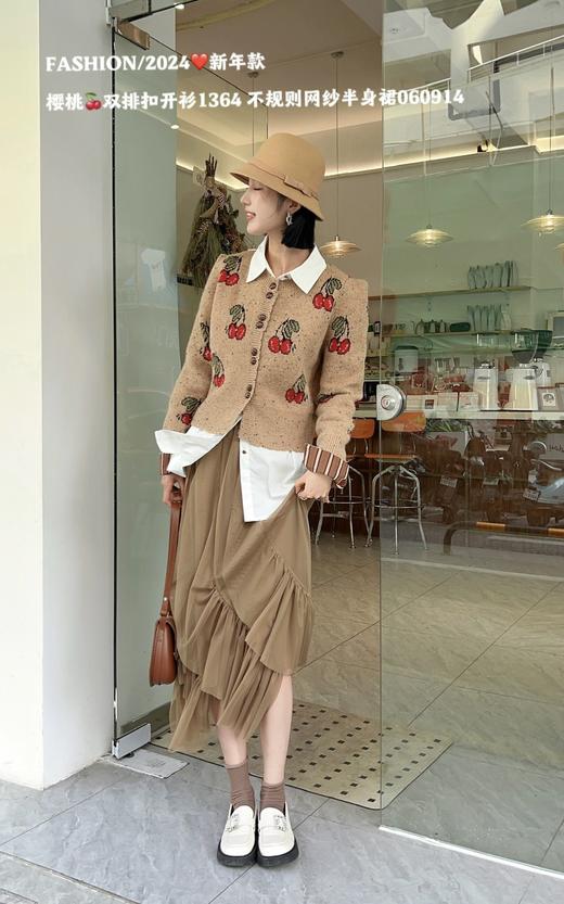 33BAR151364#樱桃双扣开衫 商品图0