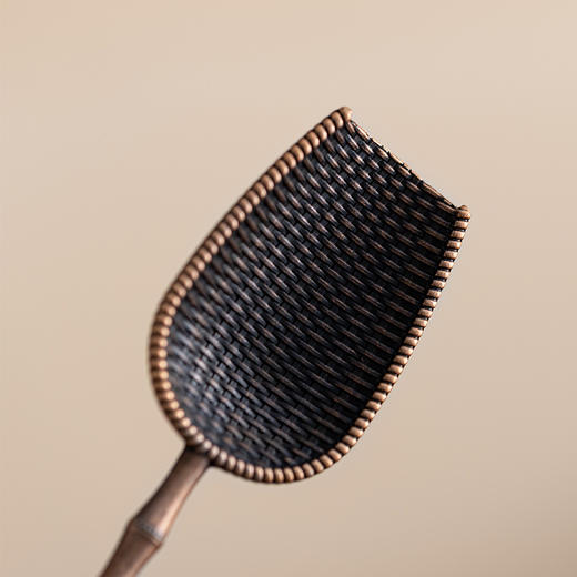 簸箕茶勺茶则竹编纹茶道配件茶荷创意编织茶匙茶则茶拨茶勺功夫茶具茶道配件 商品图4