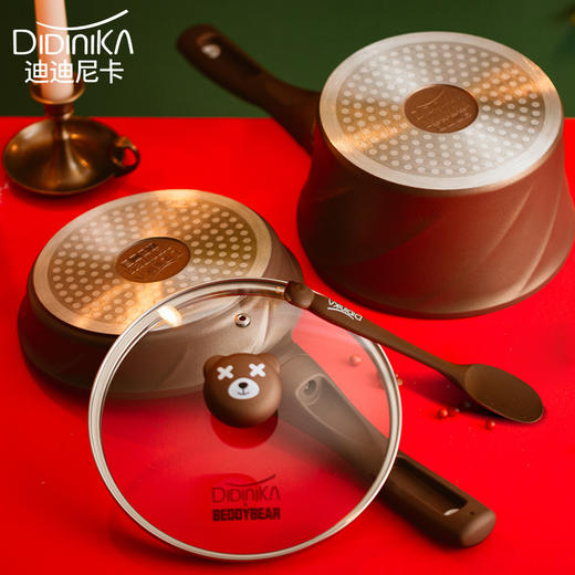韩国didinika宝宝辅食锅饭麦石婴儿煎锅煮锅萌熊系列乖乖熊小奶锅 商品图3