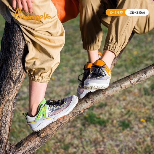 XY pineapple飞跃赤足鞋-菠萝24春季新款男女童超轻防滑透气网布抽绳赤足鞋 商品图1