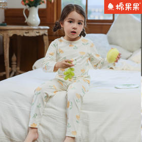 棉果果专柜同款春季新品内衣家居女宝5A抗菌莫代尔套头套装 M121302424723