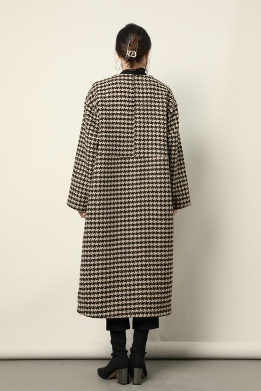 Kai & Kiera 韩版棕色千鸟格宽松款大衣外套 17444 商品图3