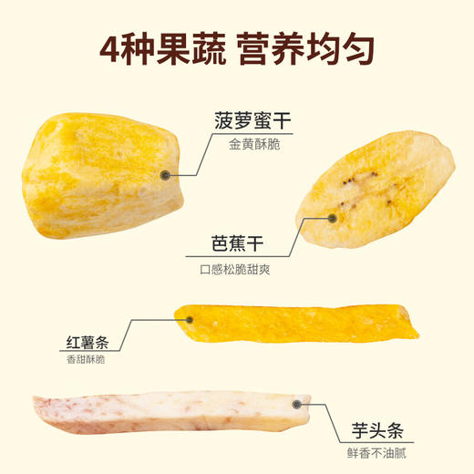 越南榙榙综合蔬果干/菠萝蜜干200g 听的见的酥脆颗颗香甜浓郁 058484/058483 商品图3