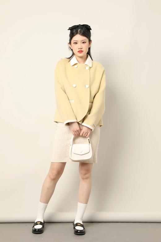 amadella 温柔系果黄色双面羊绒大衣外套 17534 商品图1