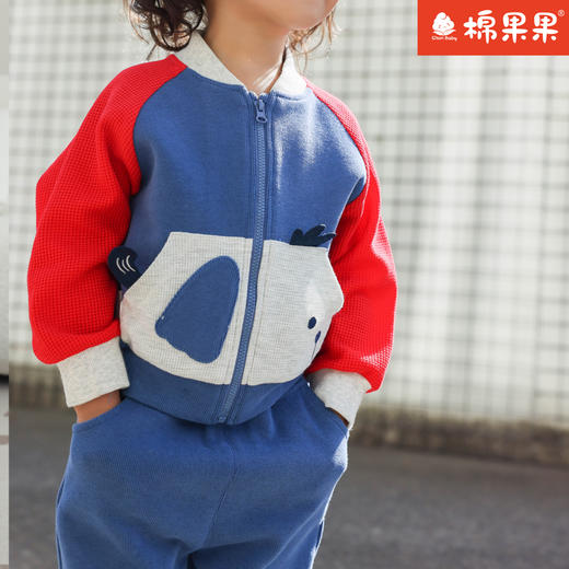 棉果果专柜同款春季新品男童质感纯棉卡通长袖外套M112100224057 商品图1