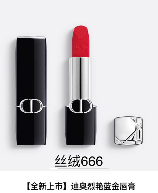 【订单实付低于299元，不发货】迪奥 克丽丝汀迪奥烈艳蓝金唇膏 丝绒 666  C035600666-F 商品图1