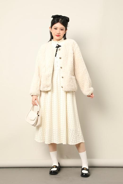 amadella 圆领皮毛一体夹克小香风外套 17547 商品图1