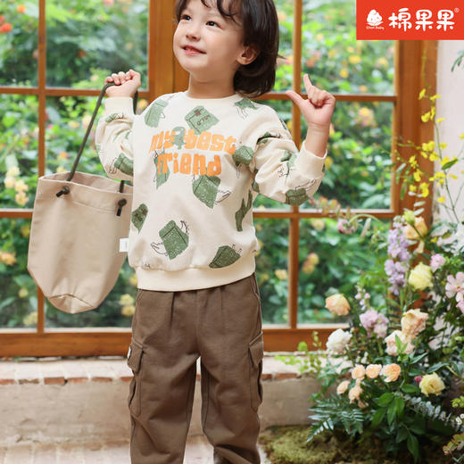 棉果果专柜同款春季新品男童纯棉圆领套头卫衣M112180224061 商品图1