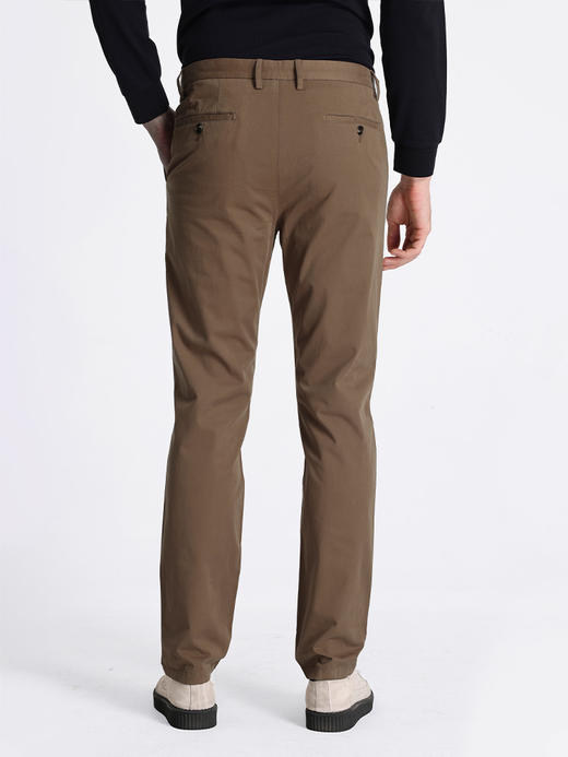 callisto咖啡色弹力长绒棉休闲裤 STCPW3101X 商品图2