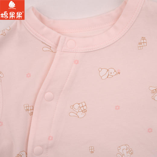 棉果果专柜同款春季新品内衣家居女宝5A抗菌莫代尔偏襟连体衣M121720424709 商品图2