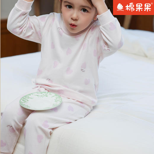 棉果果专柜同款春季新品内衣家居女宝5A抗菌抗菌套头套装M121302224746 商品图1