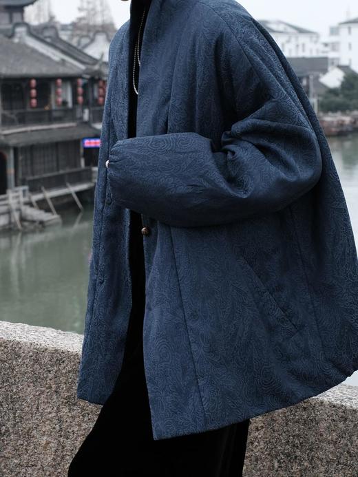 盛唐牡丹 |真丝提花老虎扣男士棉服 商品图5