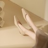 westory2024年春季新款小低跟小方头包脚舒适苏优雅气质女鞋S24AE57191 商品缩略图4