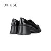 Dfuse迪芙斯2024春季新款大圆头厚底奶牛纹JK乐福鞋女DF41112101 商品缩略图3