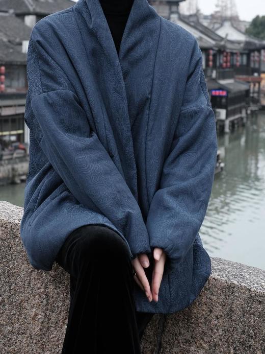 盛唐牡丹 |真丝提花老虎扣男士棉服 商品图3
