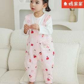 棉果果专柜同款春季新品女童纯棉假两件对开连体衣M122722224001