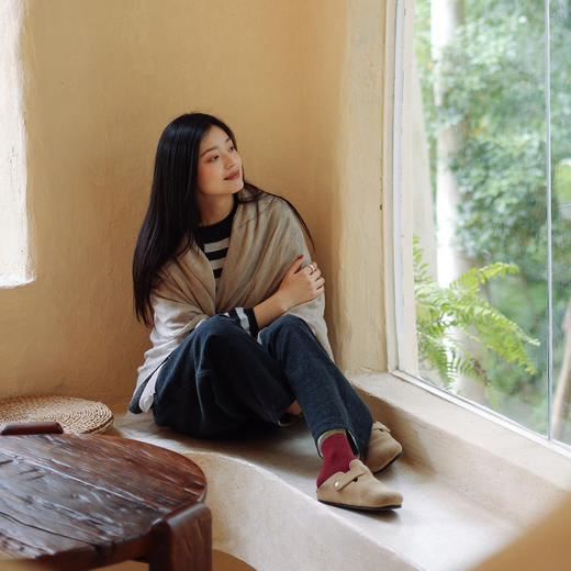 绽放880朵/高支高密100%羊绒保暖优雅高级百搭方巾围巾 商品图2