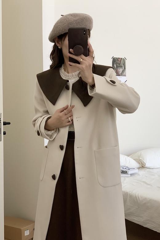 amadella 减龄海军领夹棉大衣外套 17455 商品图2