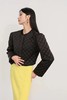 LNNNS 黑色短款菱格纹棉服外套 17679 商品缩略图0