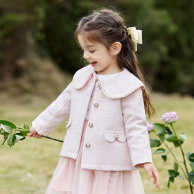 笛莎DEESHA童装女童2024春季新款香风外套