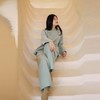 绽放044—045朵/2024新款浅绿色热粒暖科技面料圆领卫衣卫裤套装 商品缩略图0