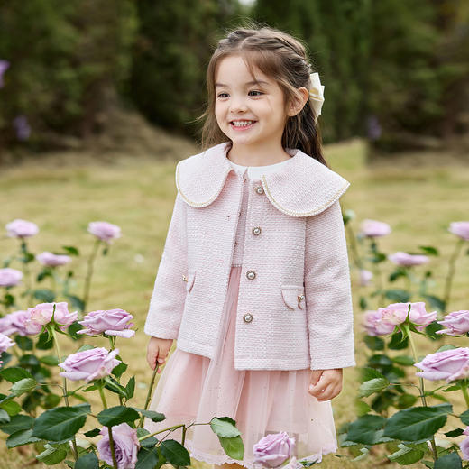 笛莎Deesha 连衣裙2024春季新款小童网纱连衣裙 商品图1