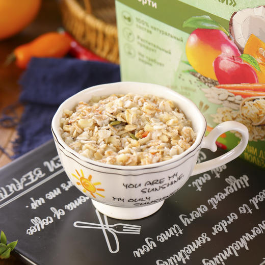 俄罗斯爱比可牌混合水果免煮麦片45g*6包 商品图10