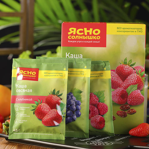 俄罗斯爱比可牌混合水果免煮麦片45g*6包 商品图2