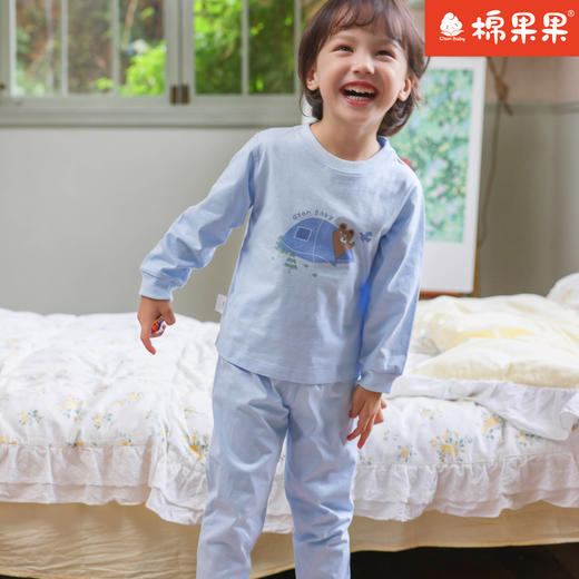 棉果果专柜同款春季新品内衣家居男宝5A抗菌抗菌套头套装M111302224749 商品图2